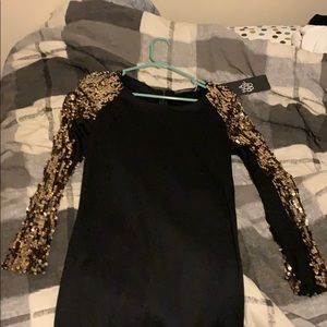 black and gold dress